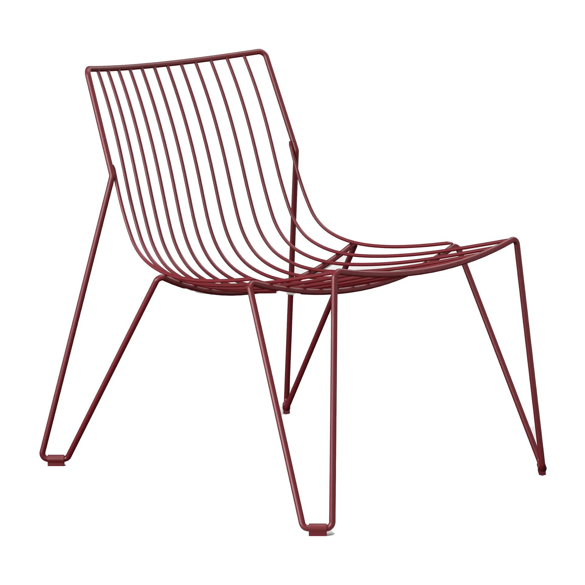 Tio easy chair loungestol, Wine Red Massproductions