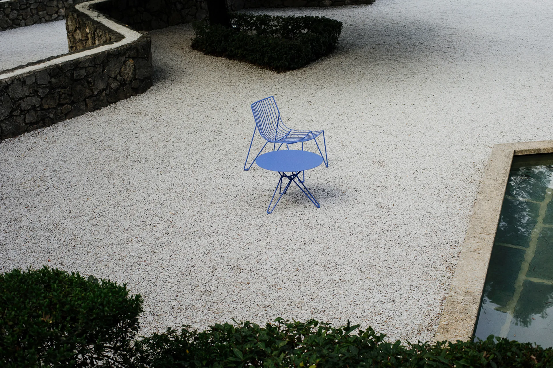 Tio sidebord Ø60 cm, Overseas Blue Massproductions