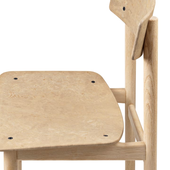 Conscious BM3162 stol, Soaped oak/Coffee waste light Mater