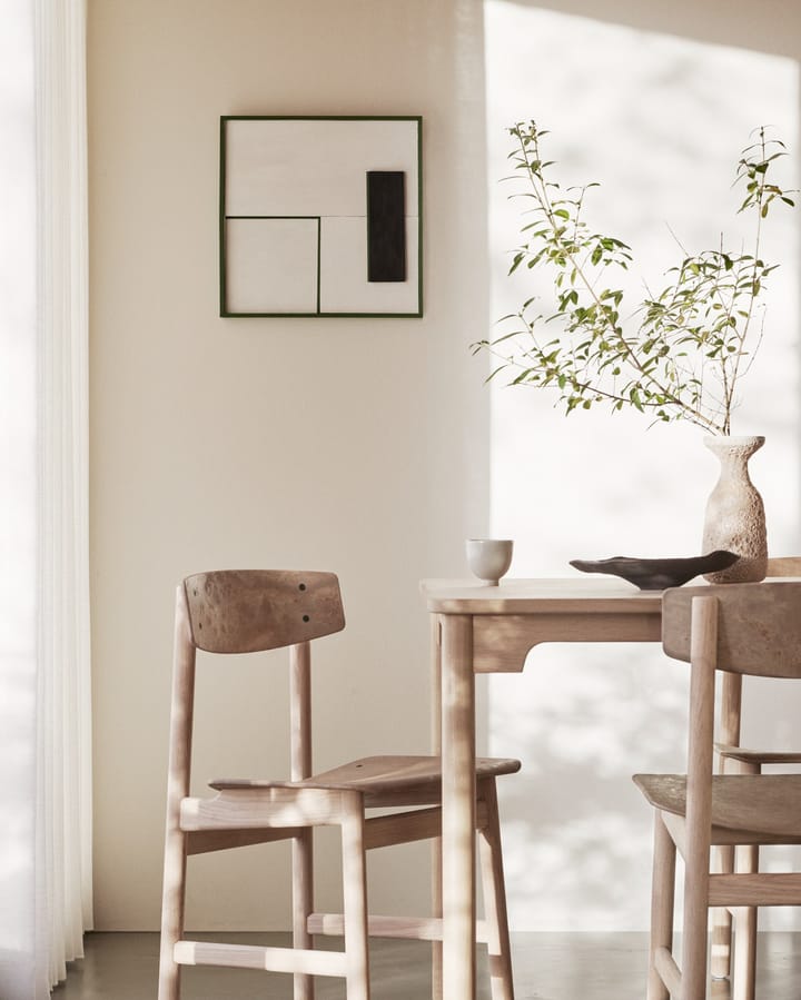 Conscious BM3162 stol, Soaped oak/Coffee waste light Mater