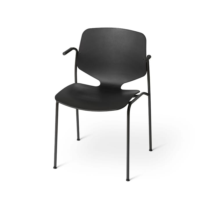 Nova Sea karmstol, black, sort understel i stål Mater