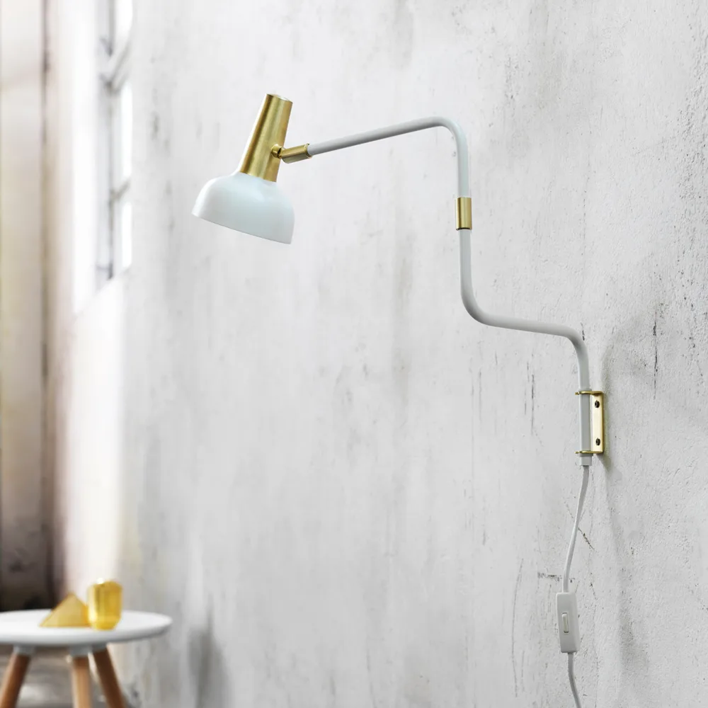 Ray bordlampe, White - egedetalje på skærm Mater