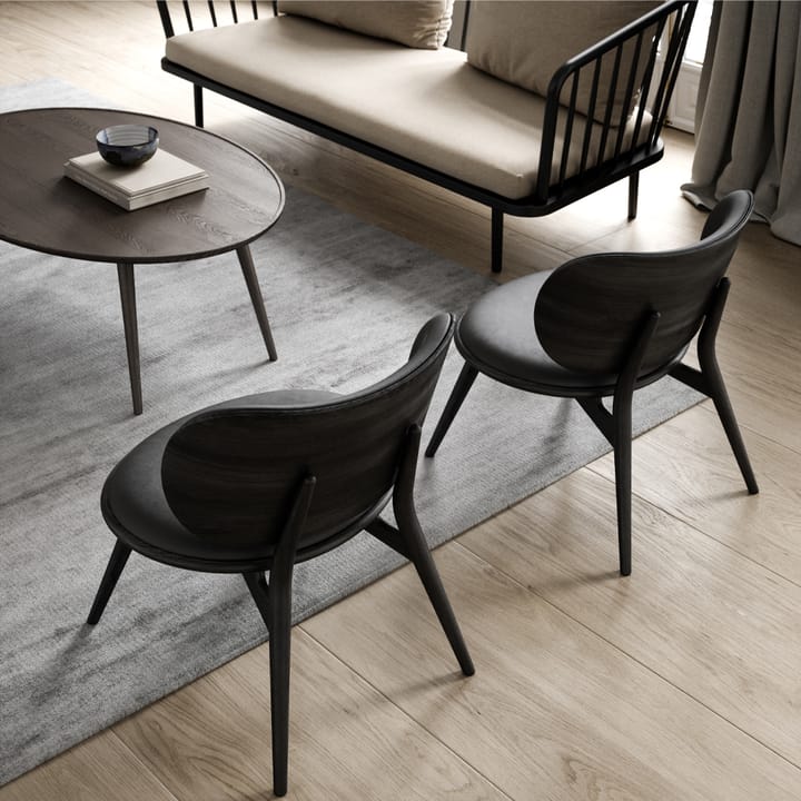 The Lounge Chair loungestol, Læder black, sirka grey stel Mater