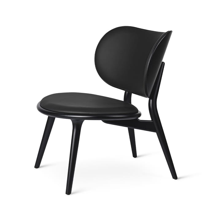 The Lounge Chair loungestol - Læder black, sortbejdset stel i bøg - Mater