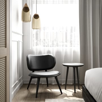 The Lounge Chair loungestol - Læder black, sortbejdset stel i bøg - Mater