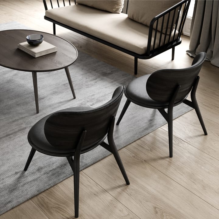 The Lounge Chair loungestol - Læder black, sortbejdset stel i bøg - Mater