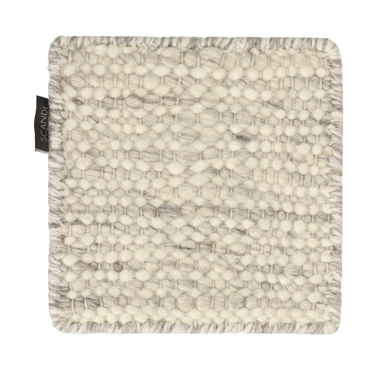 Material Samples Mattprøve Fawn uldmåtte Hvid