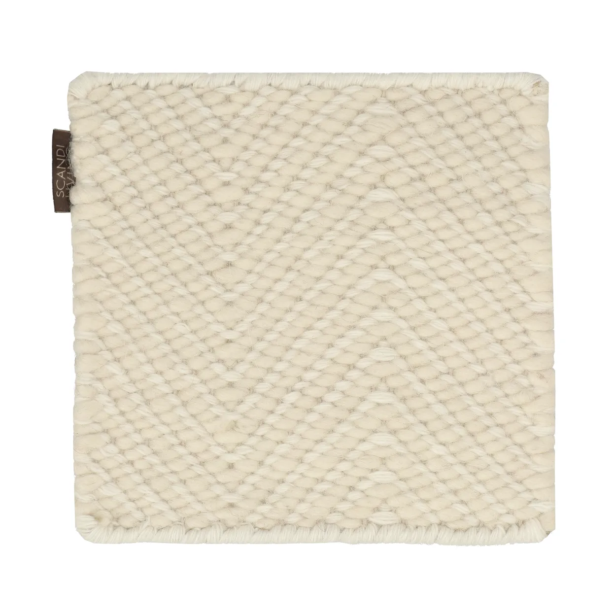 Material Samples Mattprøve Furrow uldmåtte Naturhvid