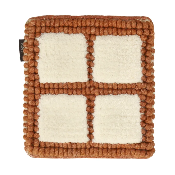 Mattprøve Pasture uldmåtte - Naturhvid-rost - Material Samples