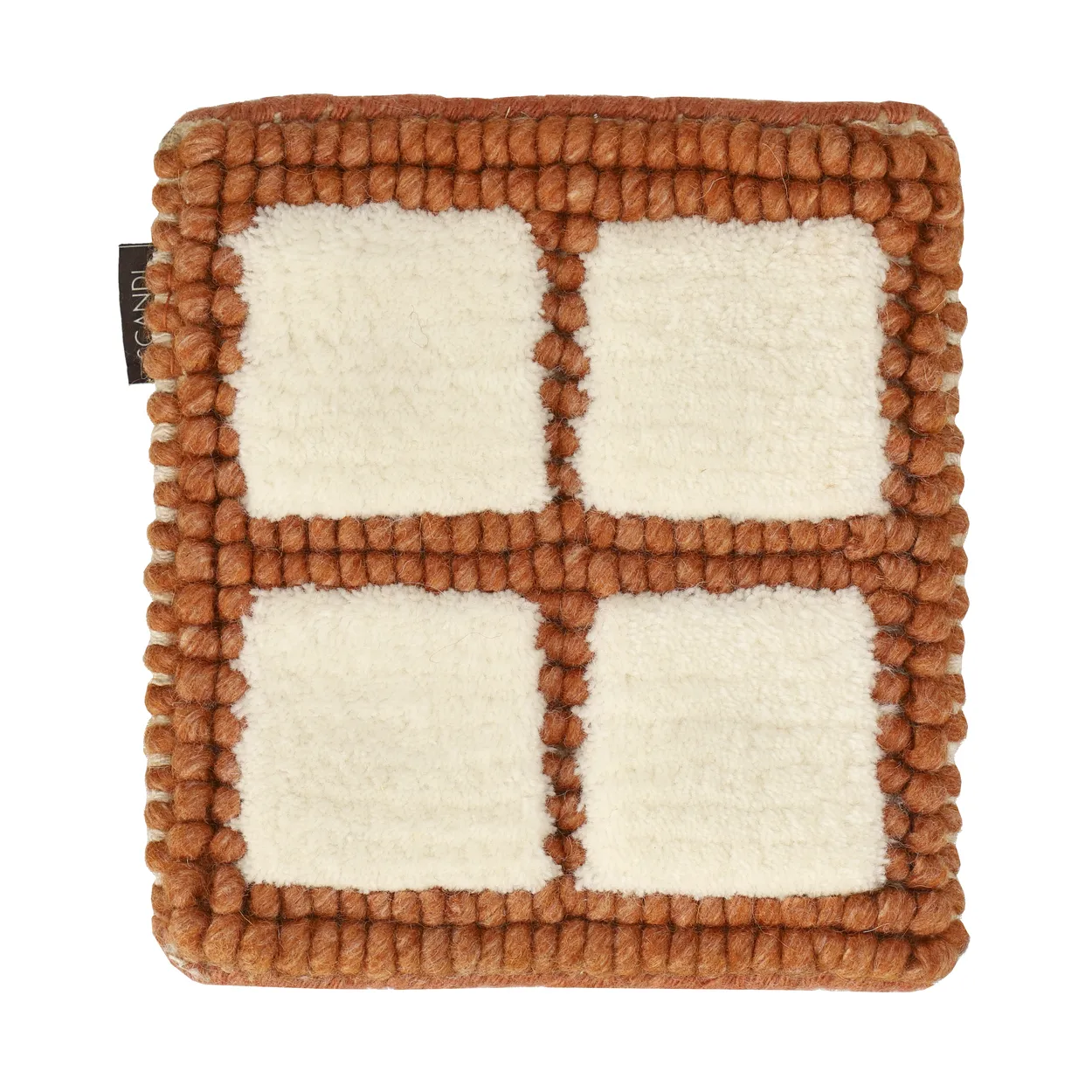 Material Samples Mattprøve Pasture uldmåtte Naturhvid-rost