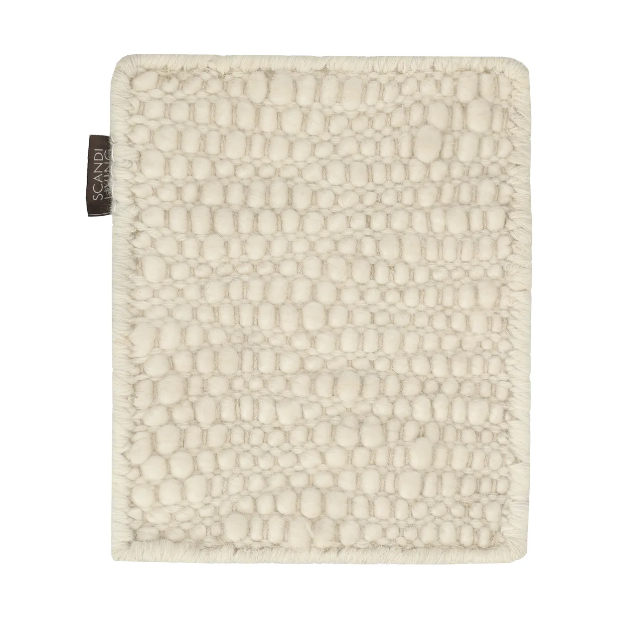 Material Samples Mattprøve Pebble uldmåtte Hvid