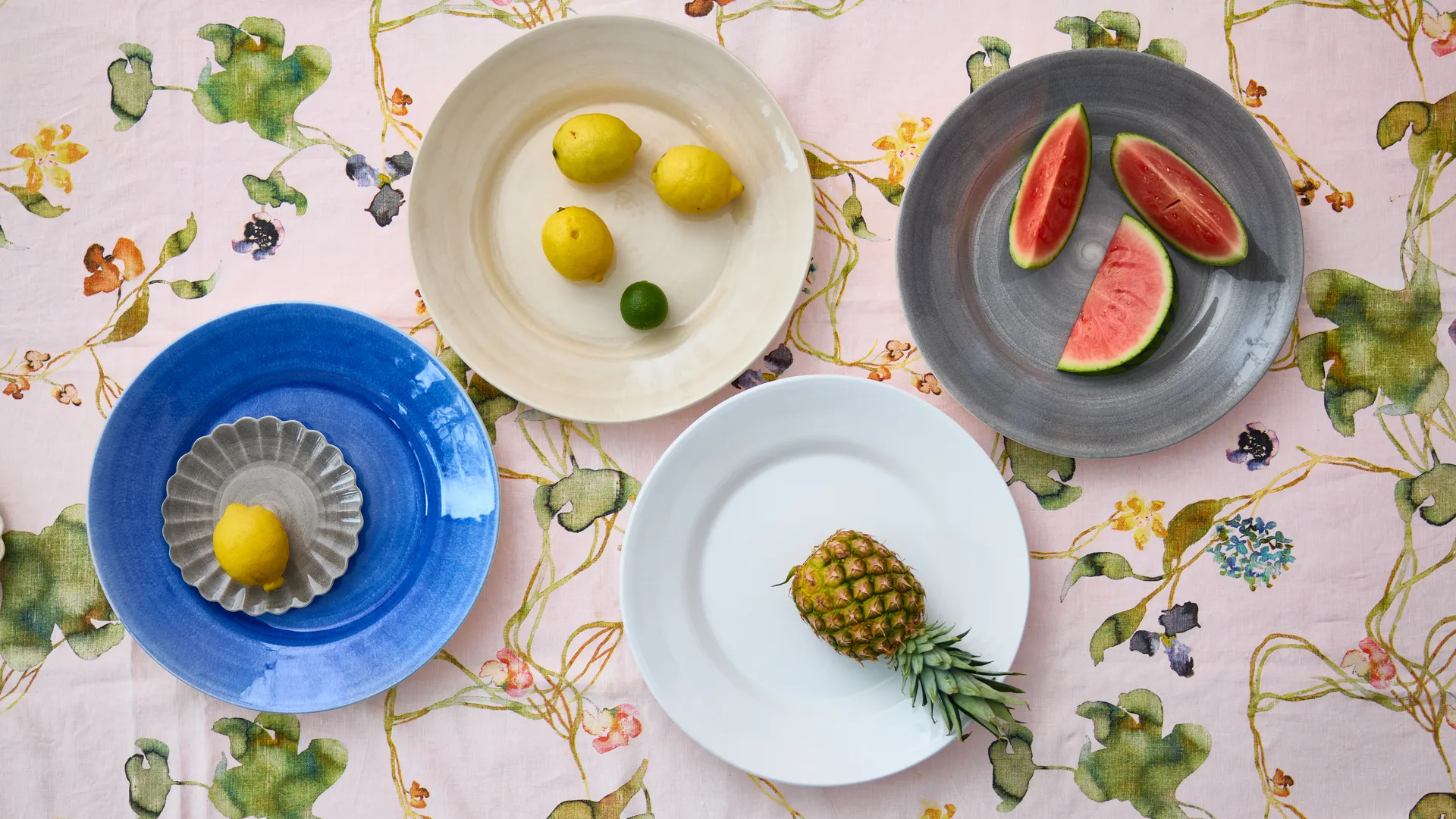 Basic serveringsfad Ø41 cm, Lyseblå Mateus