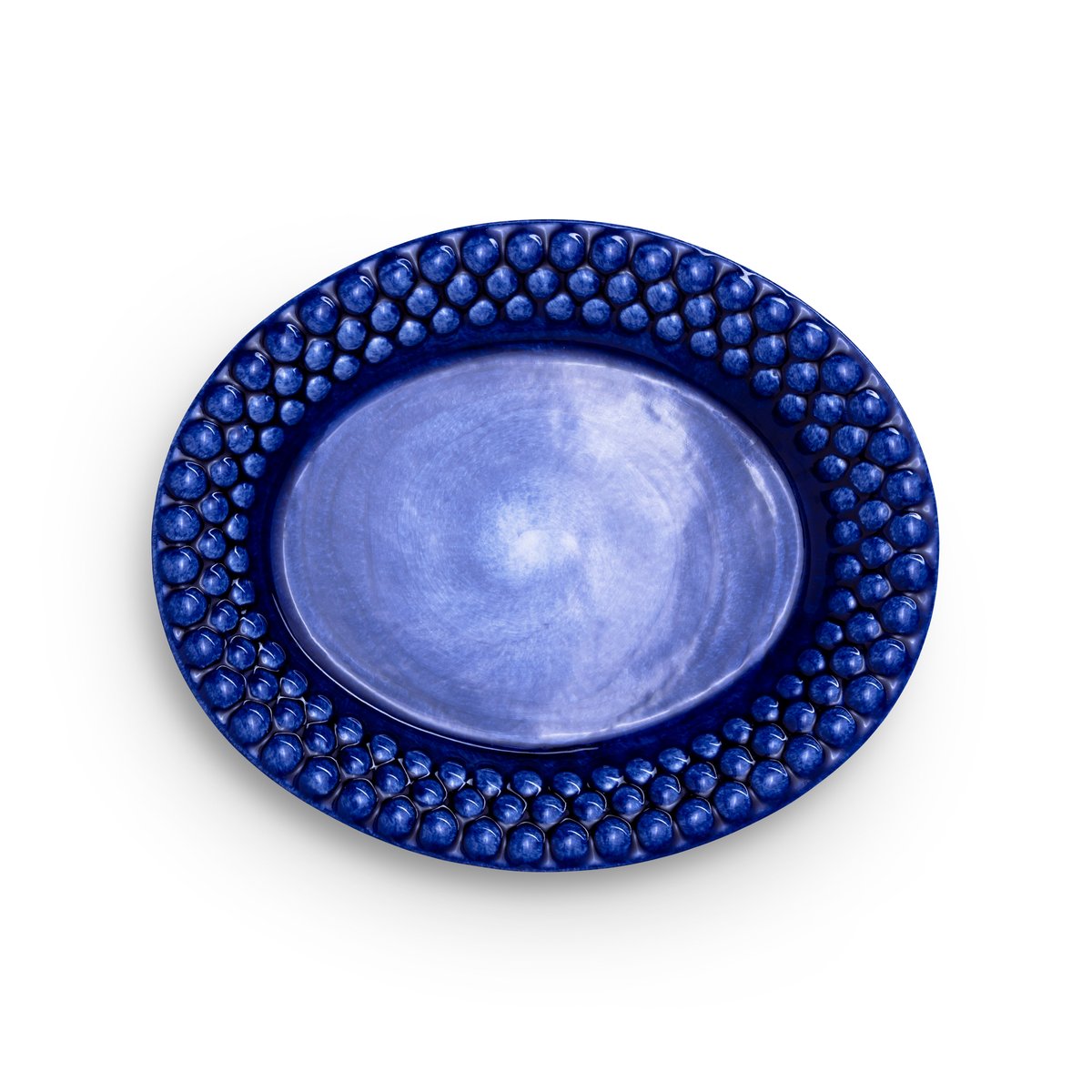 Mateus Bubbles oval tallerken – 20 cm Blå | Skandinavisk Design | Spisetallerkner | Blå