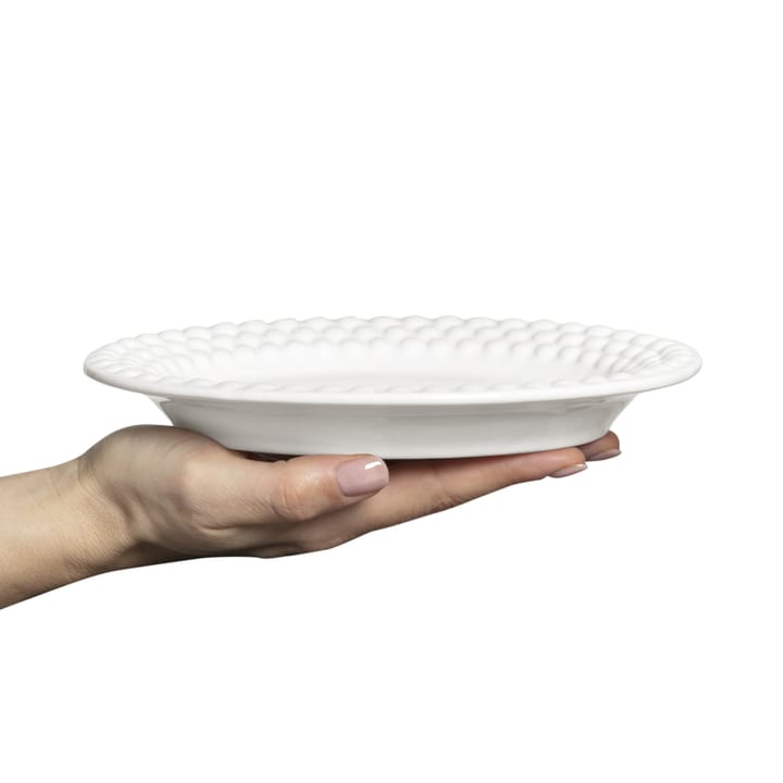 Bubbles oval tallerken – 20 cm, Hvid Mateus