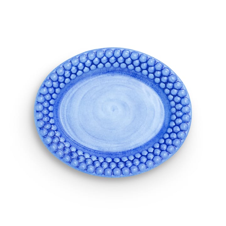 Bubbles oval tallerken – 20 cm - Lyseblå - Mateus