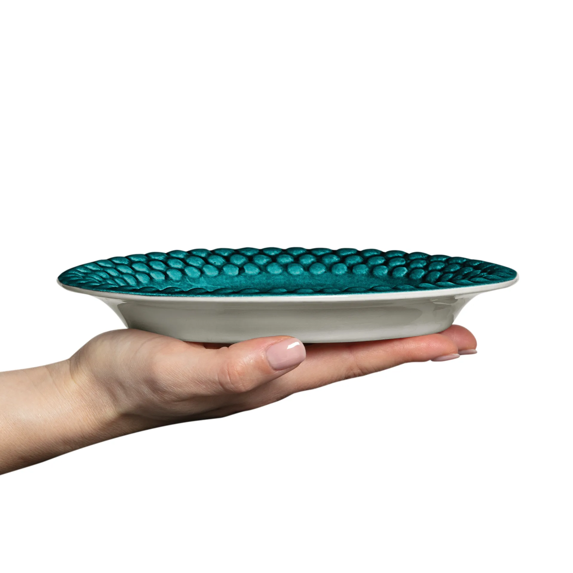 Bubbles oval tallerken – 20 cm, Ocean Mateus