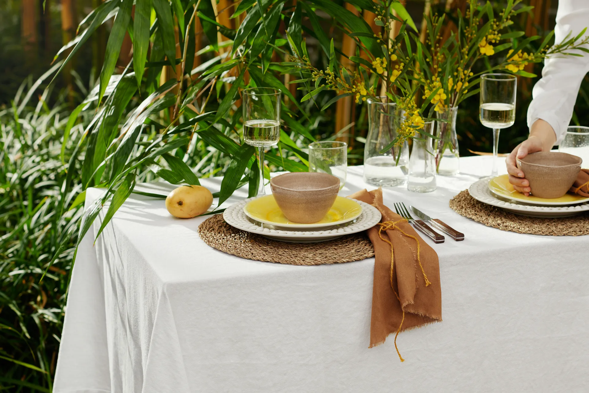 Bubbles tallerken – 28 cm, Hvid Mateus