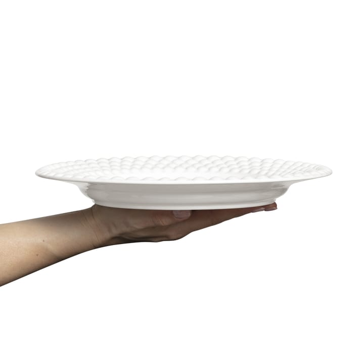 Bubbles tallerken – 28 cm, Hvid Mateus