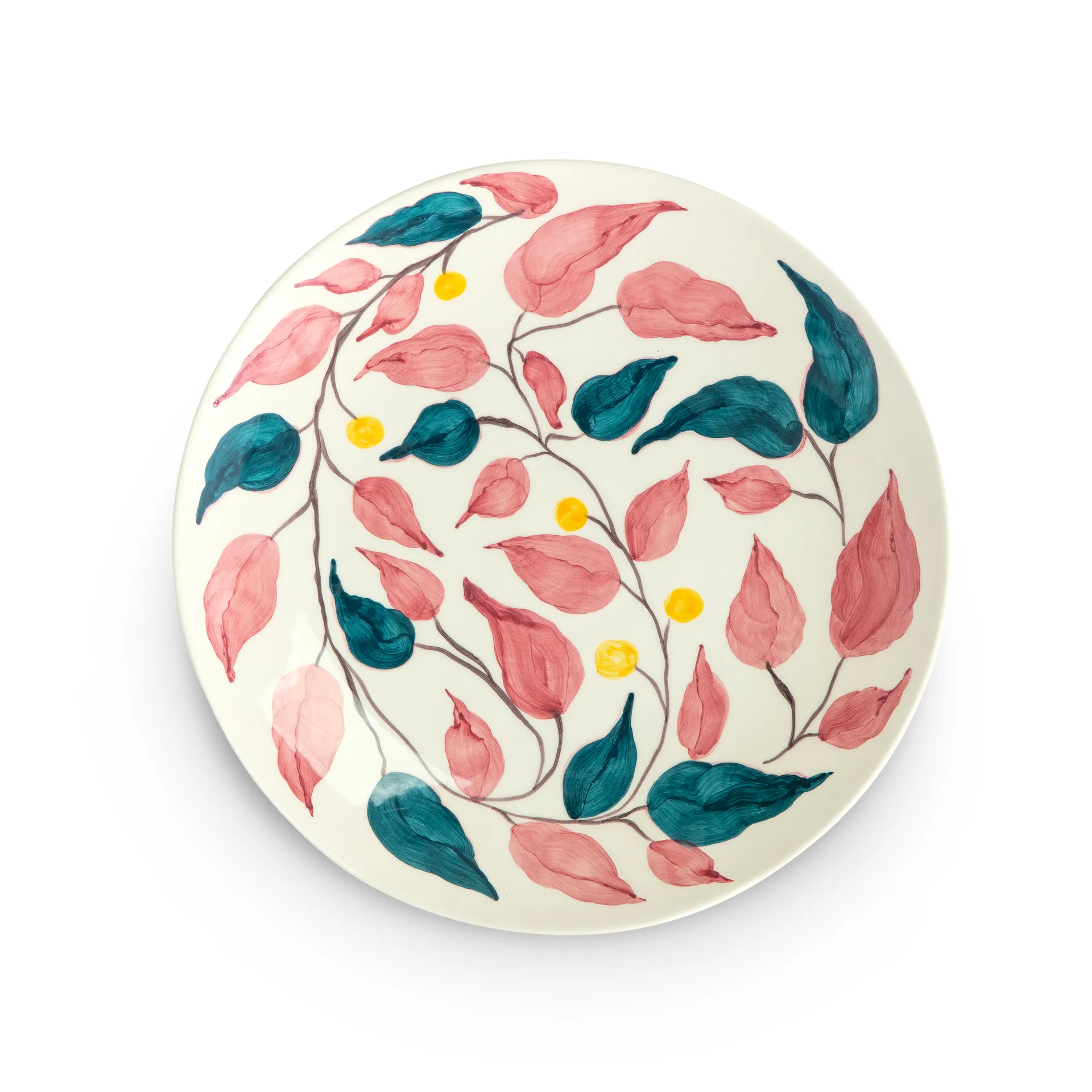 Flowers leaves serveringsfad Ø34 cm, Hvid Mateus