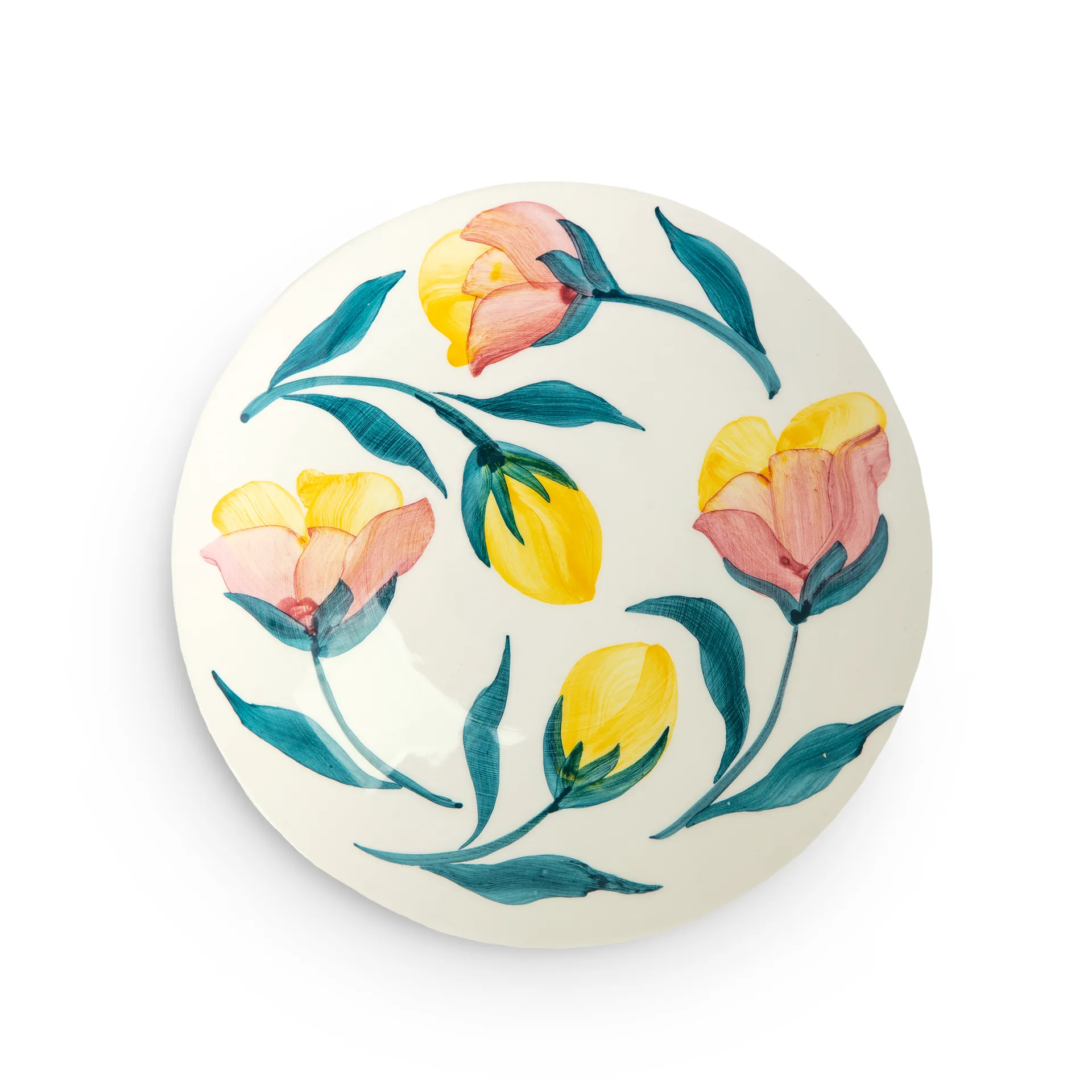 Flowers tulips asiet Ø20 cm, Hvid Mateus