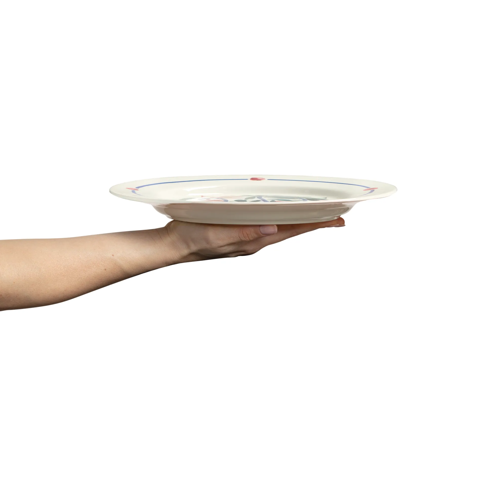 Flowers water lilies middagstallerken Ø28 cm, Hvid Mateus