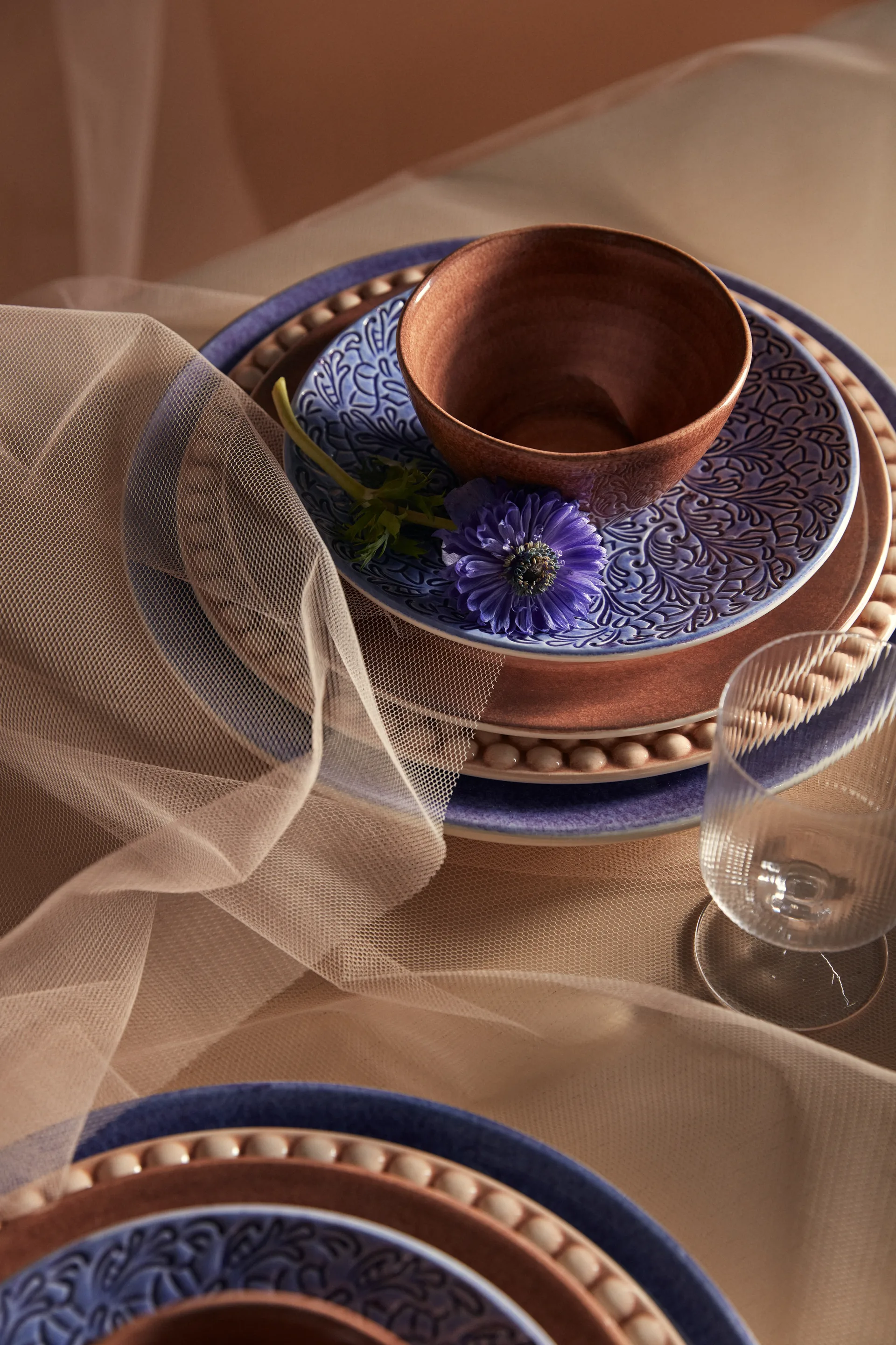 Lace tallerken – 20 cm, Lyseblå Mateus