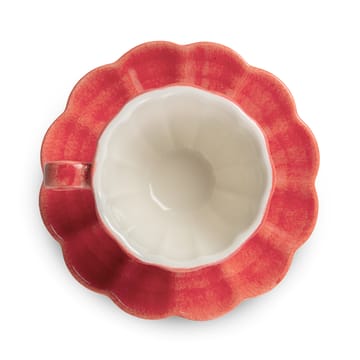 Oyster kop med underkop 25 cl - Rød - Mateus
