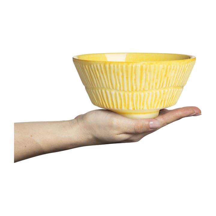 Stripes skål 16 cm, Gul Mateus
