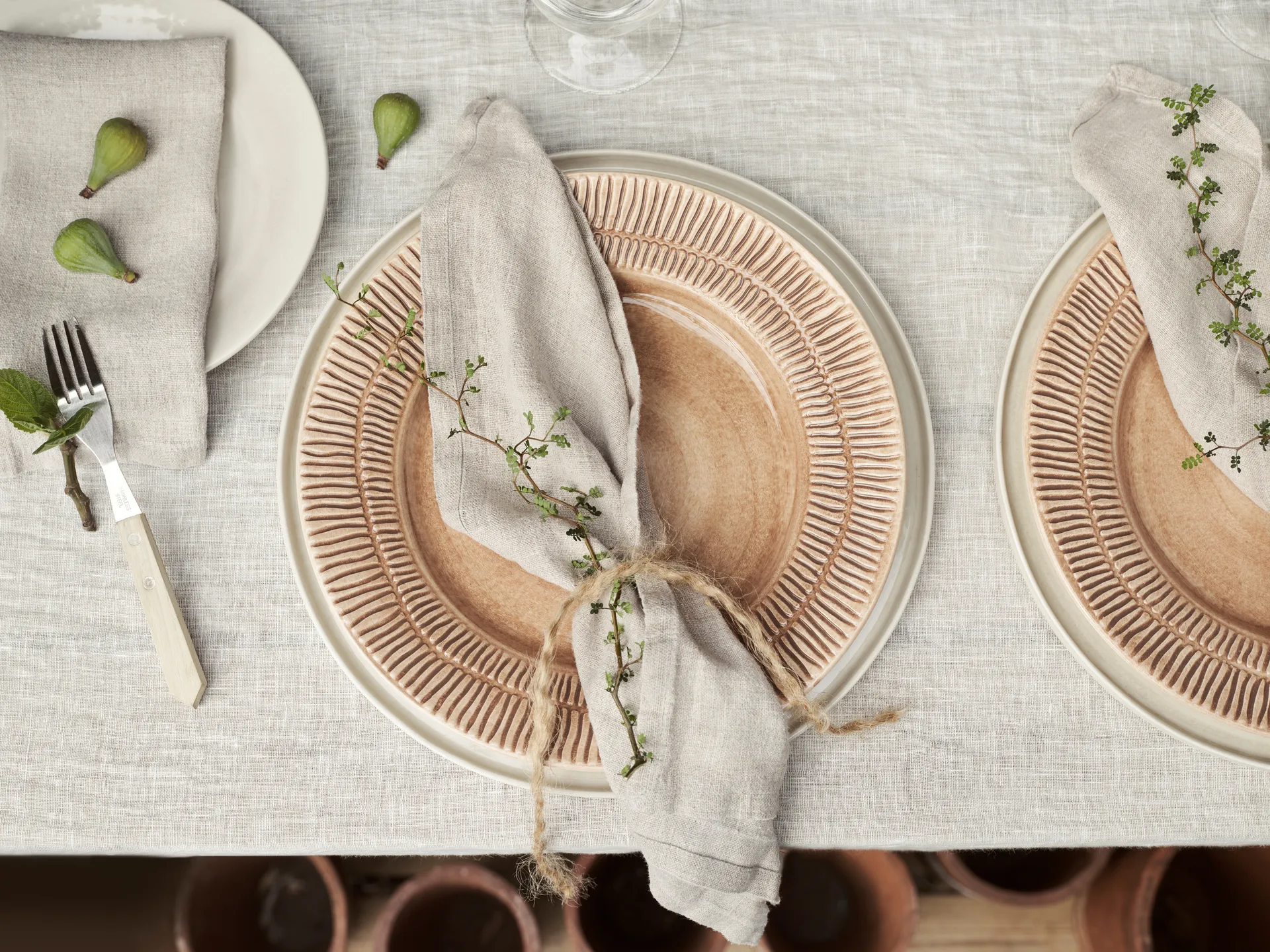 Stripes tallerken Ø28 cm, Cinnamon Mateus