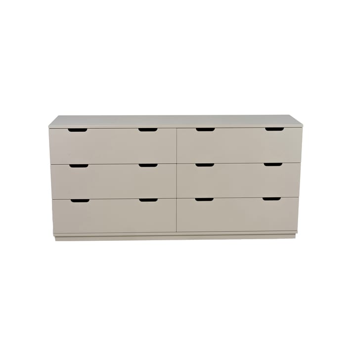 Aoko kommode dobbelt 6 skuffer - Beige - Mavis