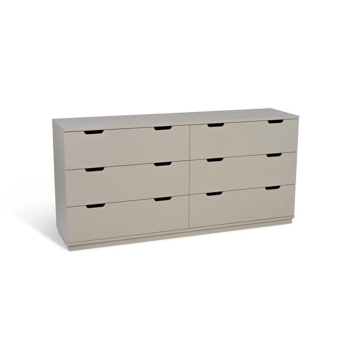 Aoko kommode dobbelt 6 skuffer, Beige Mavis