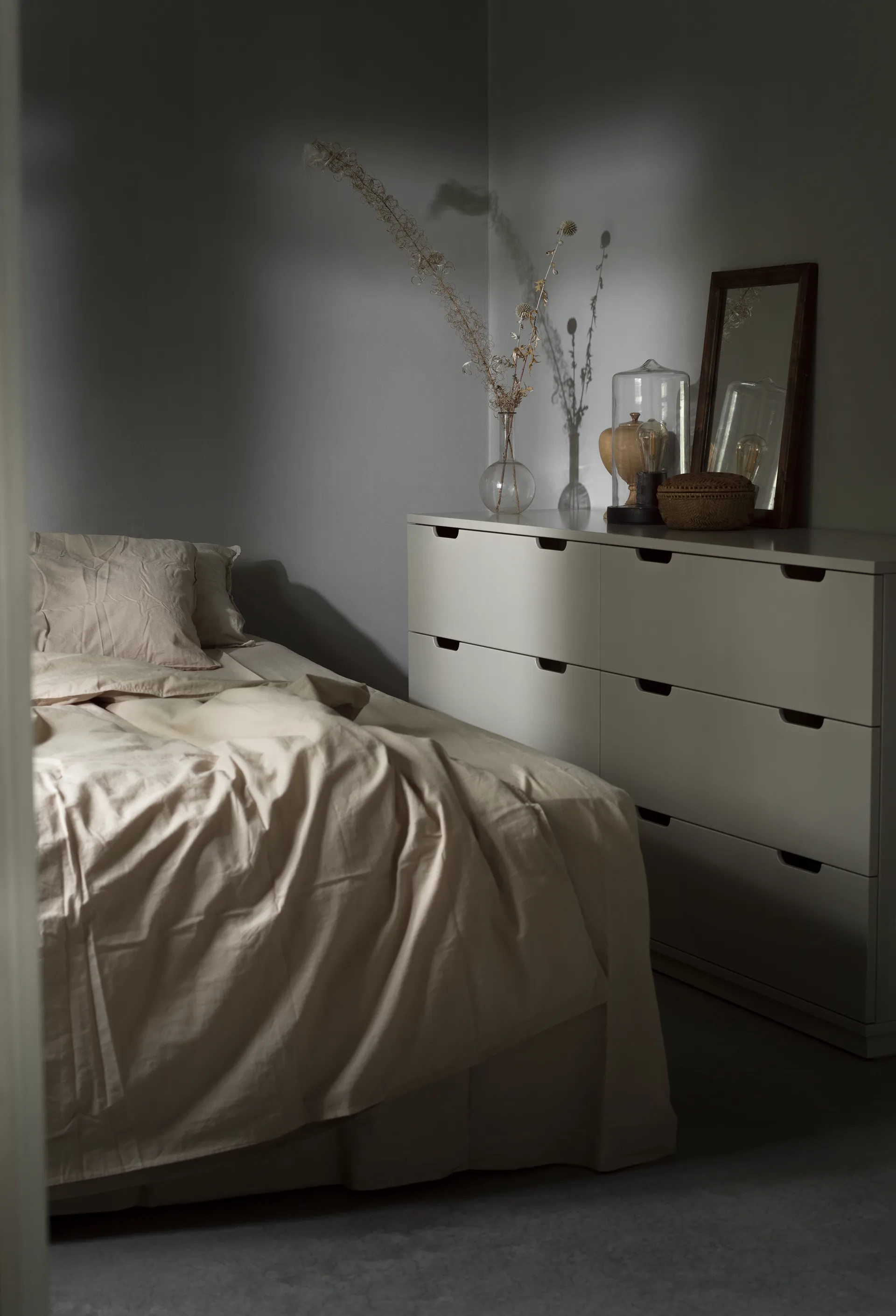 Aoko kommode dobbelt 6 skuffer, Beige Mavis