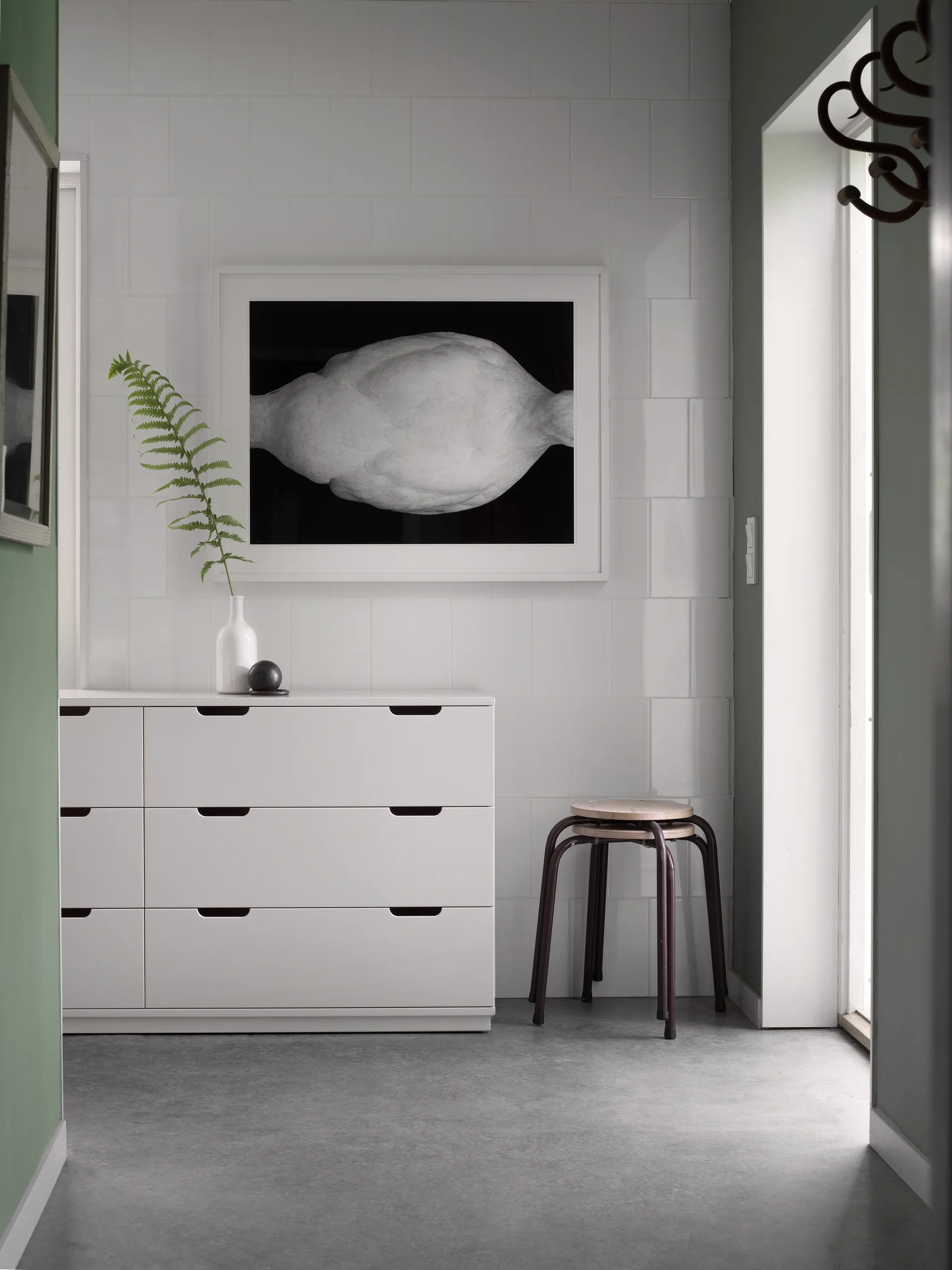 Aoko kommode dobbelt 6 skuffer, Hvidlak Mavis