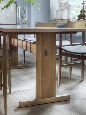 Arv spisebord 200x85 cm - Hvidpigmenteret matlakeret eg - Mavis