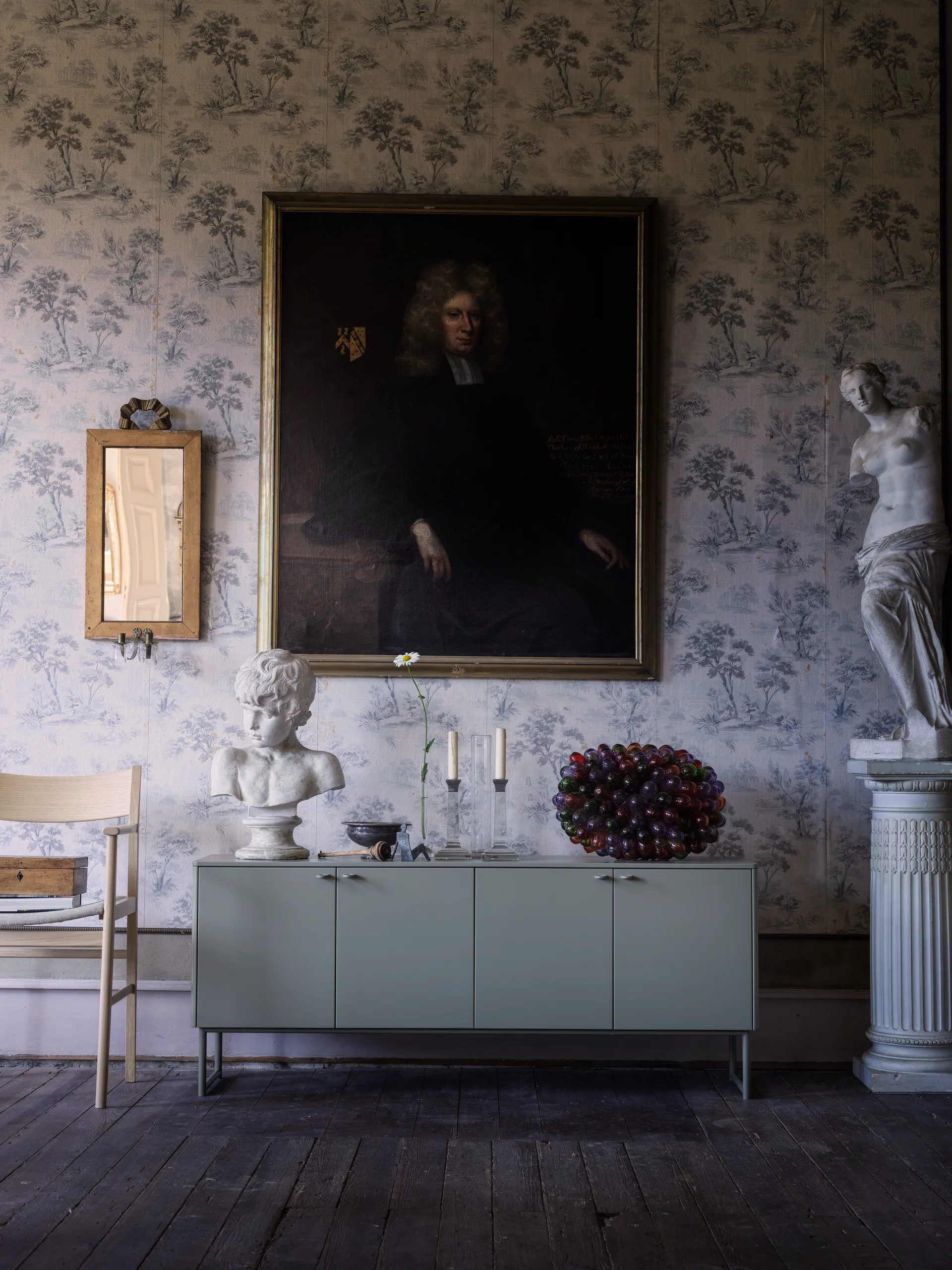 Deus sideboard 75 cm, Olivgrå Mavis