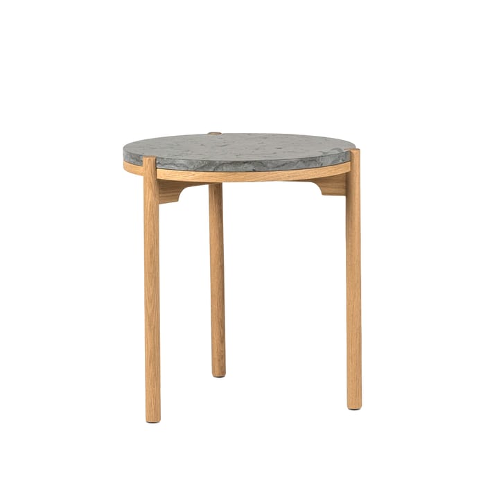 Dondo sidebord hvidpigmenteret eg Ø45 cm - Slebet kalksten - Mavis