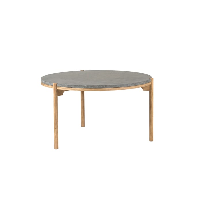 Dondo sofabord hvidpigmenteret eg Ø80 cm - Slebet kalksten - Mavis