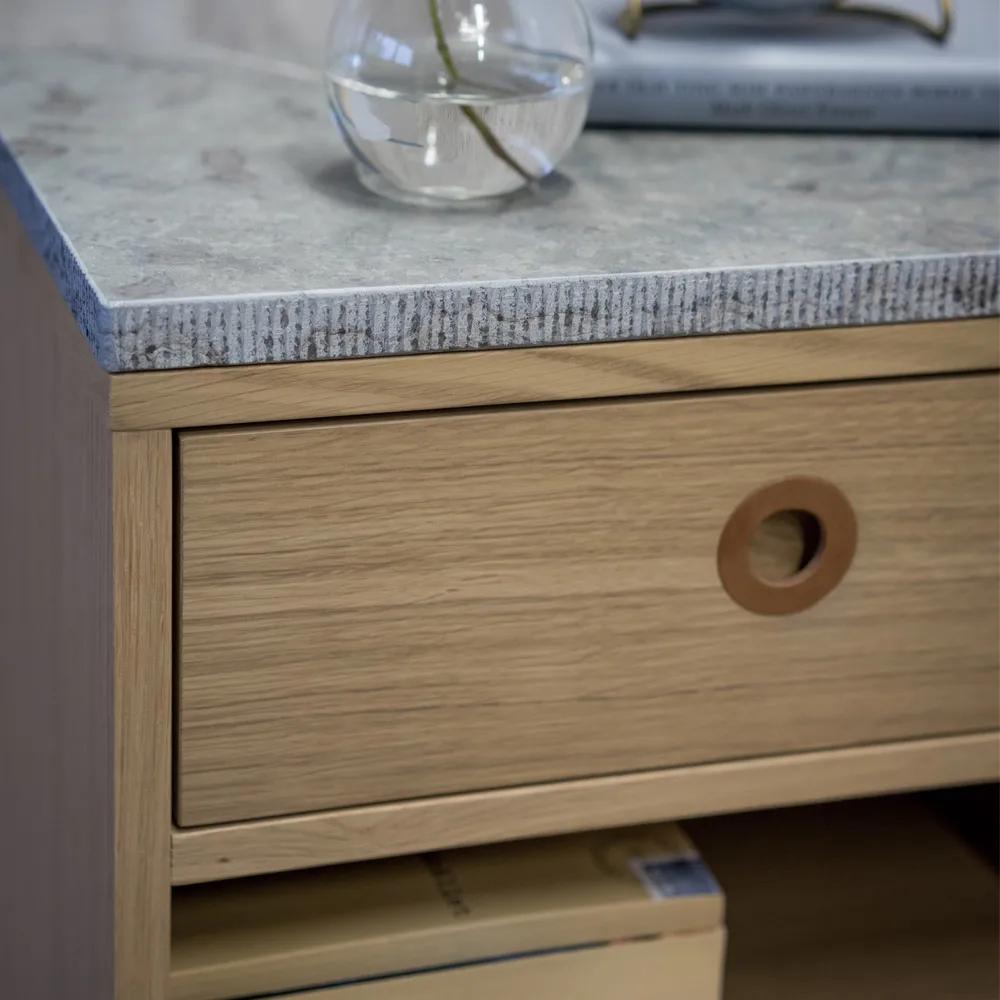 Höllviken natbord, lysgrå, 1 skuff Mavis