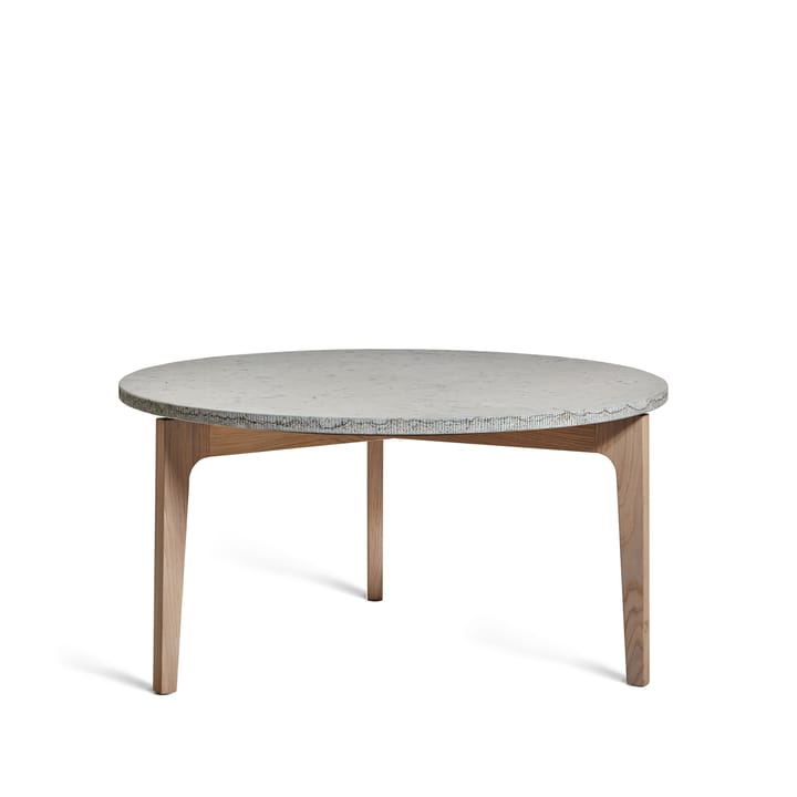 Höllviken sofabord Ø80 cm - Kalksten-hvidpigmenterede egben - Mavis
