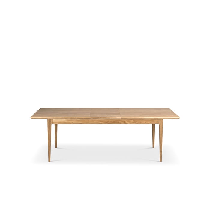 Höllviken spisebord - eg hvidpigmenteret matlak, 1 ilæg, eg á 50 cm - Mavis