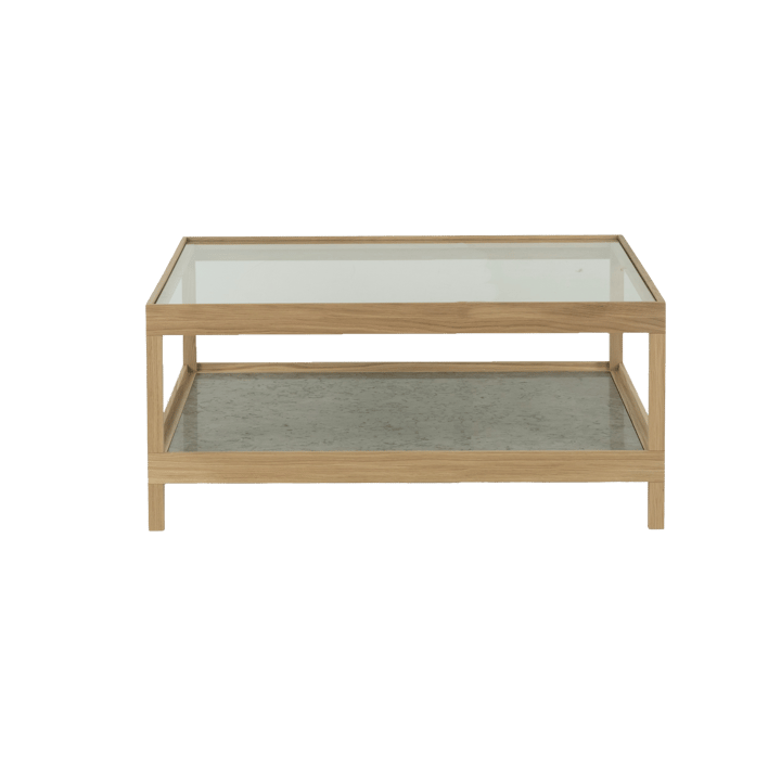 Ima sofabord 90x90 cm - Hvidpigmenteret matlakeret eg, kalksten - Mavis
