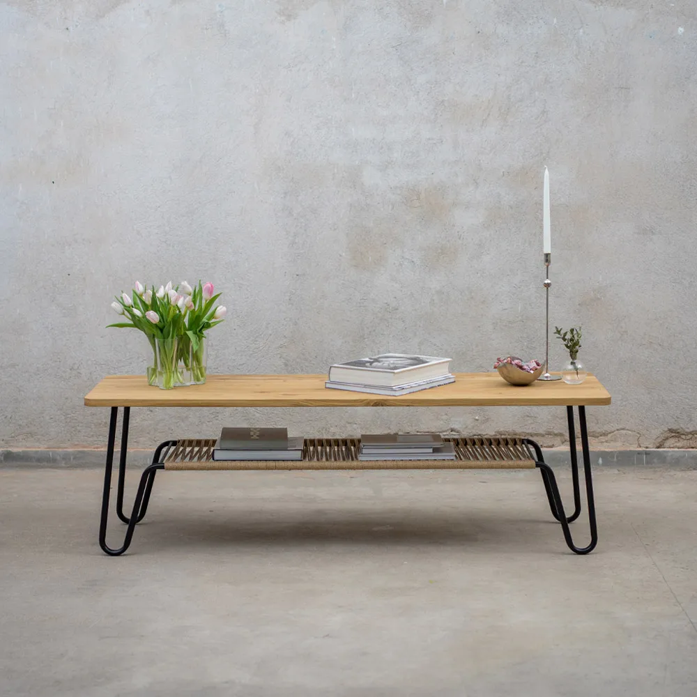 Marcel sofabord, eg olieret rustik, 140x70 Mavis