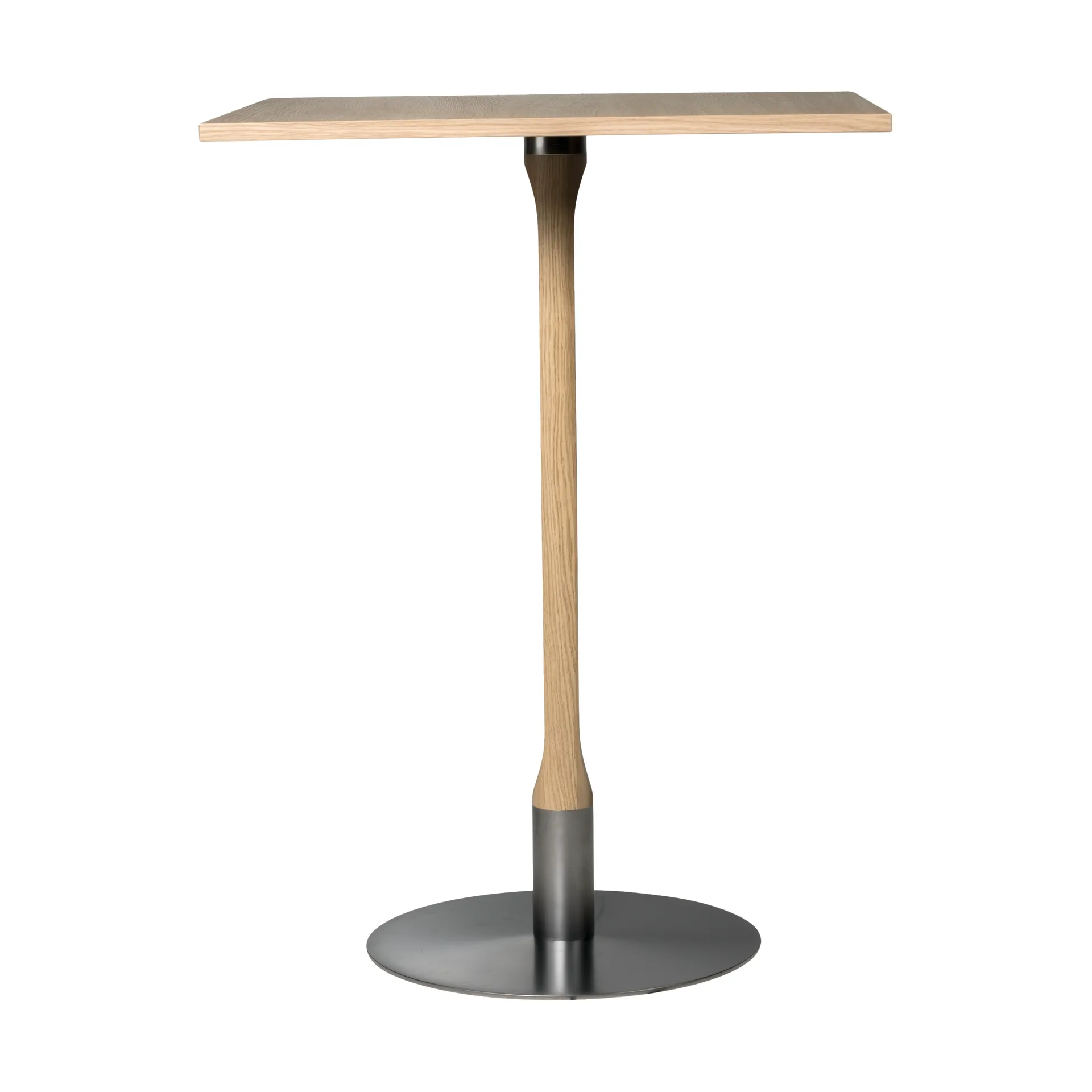 Rod barbord 70x70 cm, Hvidpigmenteret matlakeret eg Mavis