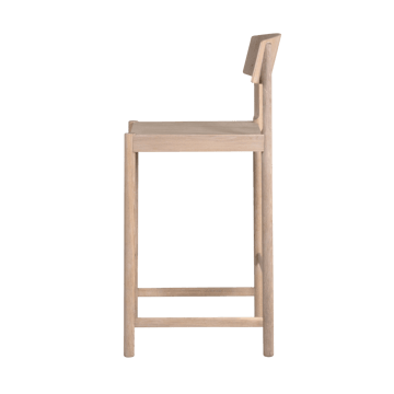 Rod barstol 65 cm - Hvid vaxolieret eg - Mavis