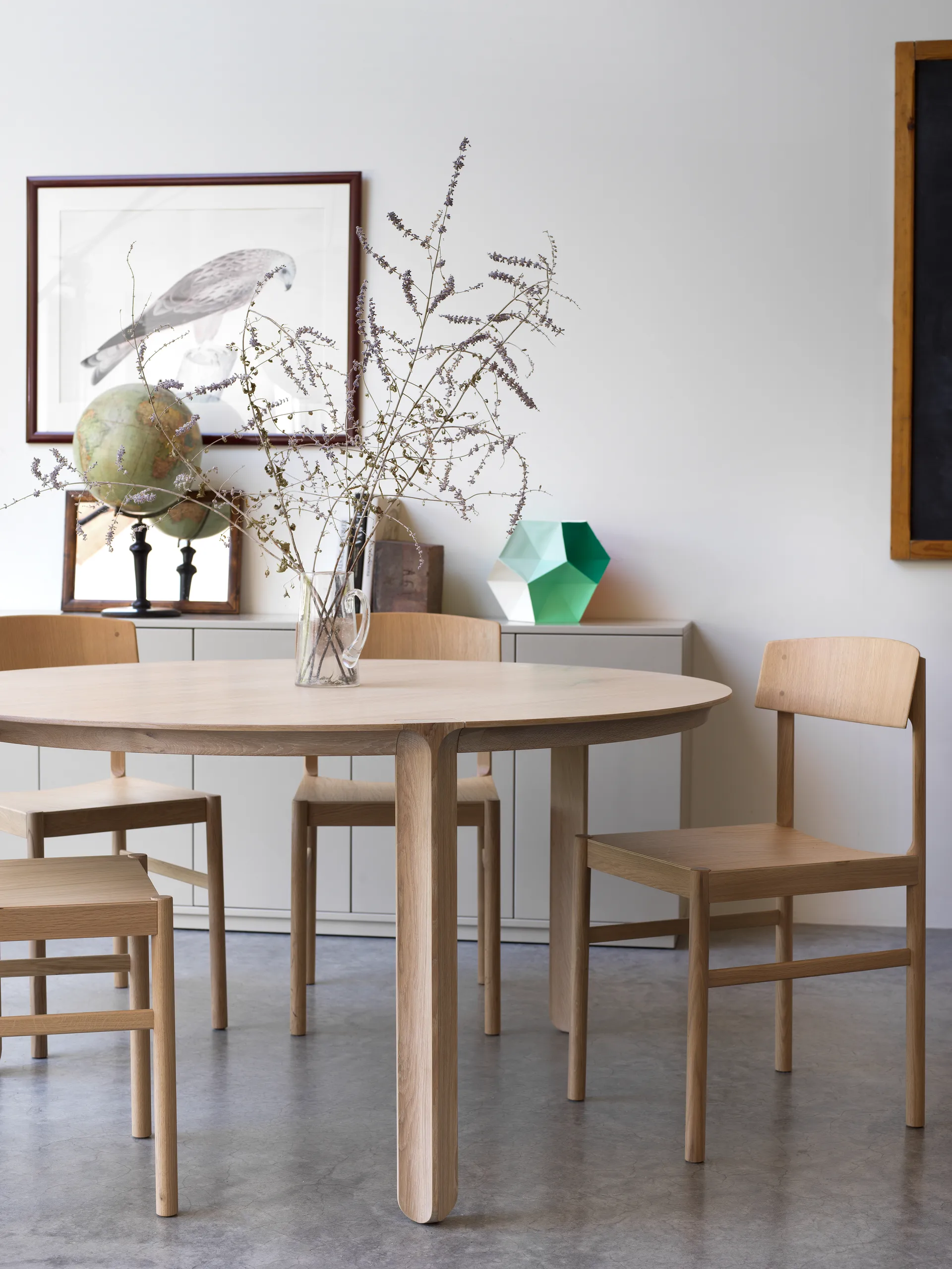 Rod stol, Hvid vaxolieret eg Mavis