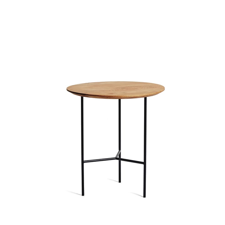 Tribeca sidebord - eg olie rustik, sorte ben, ø47 cm - Mavis