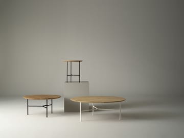 Tribeca sidebord - eg sæbet  eg, satinkromede ben, ø47 cm - Mavis