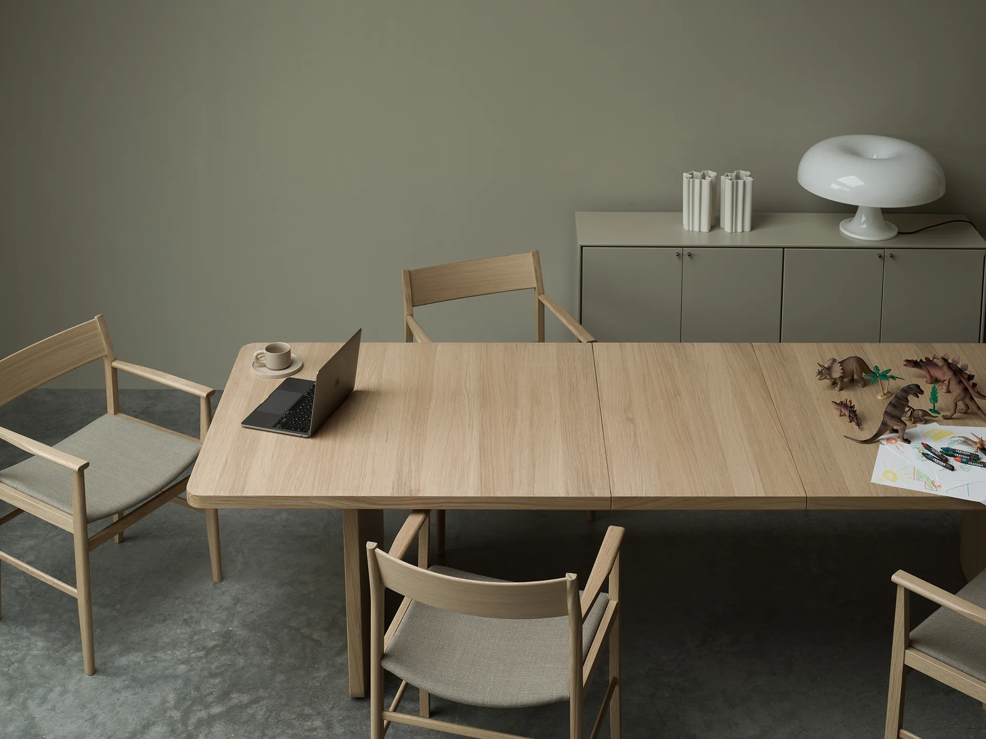 Volt skænk 80x148 cm, Beige-rustfrit stål Mavis