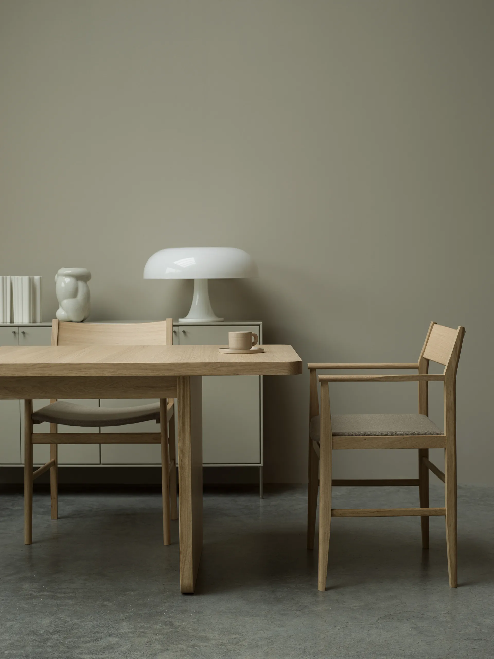 Volt skænk 80x148 cm, Beige-rustfrit stål Mavis