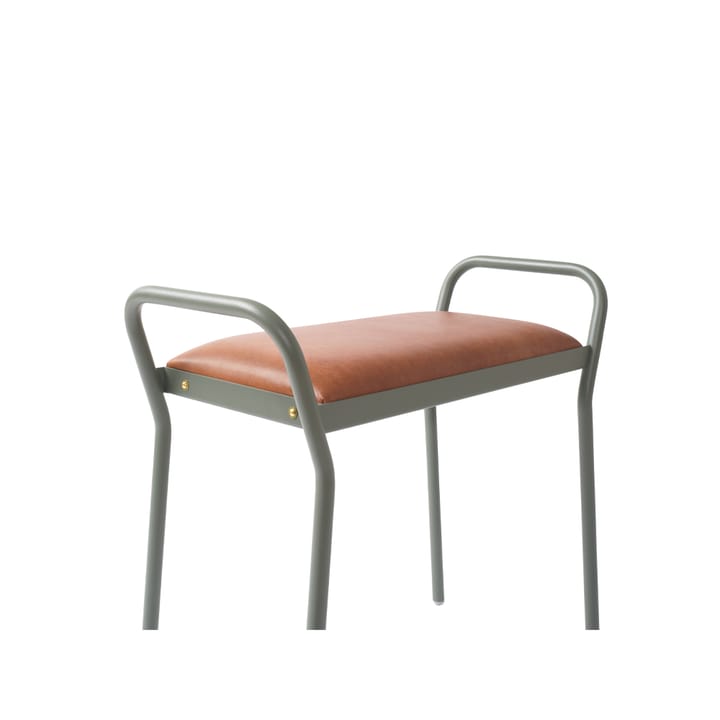 Anyone skammel/taburet - Green grey/Vintage cognac - Maze